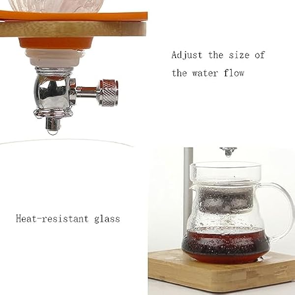 Handhälla kaffe is droppmaskin set för hem restaurang kontor, manuell droppkaffe bryggare karaff med elegant design passar de flesta